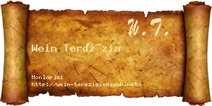 Wein Terézia névjegykártya